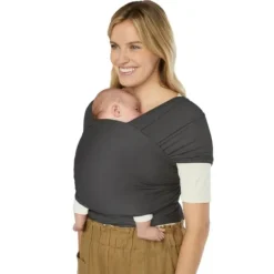 Ergobaby Draagdoek Aura Wrap Soft Black> Draagdoeken