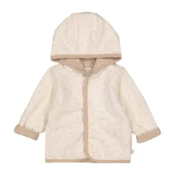 Feetje Jas Met Capuchon Omkeerbaar Print The Magic Is In You Taupe Melange 74><noscript><img width=