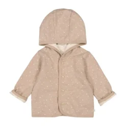 Feetje Jas Met Capuchon Omkeerbaar Print The Magic Is In You Taupe Melange 74><noscript><img width=