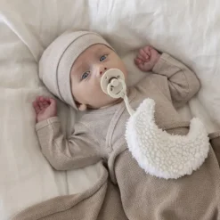 Feetje Muts Rib The Magic Is In You Taupe Melange 2><noscript><img width=