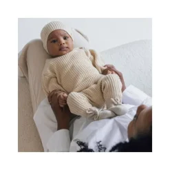 Feetje Mutsje Gebreid The Magic is in You Creme 0-3 maanden><noscript><img width=