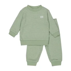 Feetje Pyjama Wafel Groen melange mt 56> Pyjama's