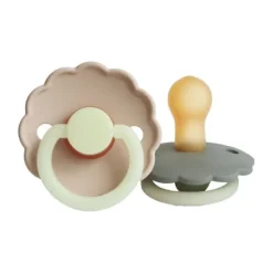 Frigg Fopspeen Daisy Night Portob./Croissant T2 6-18 mnd (2 stuks)> Fopspenen 12+ Maanden|Fopspenen 6+ Maanden