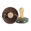 Frigg Fopspeen Little Viking Cocoa/Olive T2 6-18 mnd (2 stuks)> Fopspenen 12+ Maanden|Fopspenen 6+ Maanden