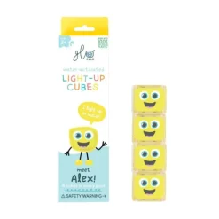 Glo Pals Cubes Light Up Alex Yellow 4-Pack> Badspeelgoed