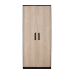 Europe Baby Hanglegkast 2 Deuren Nova Zwart/Eiken> Ladekasten