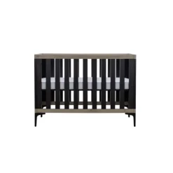 Interbaby Hanglegkast 2-Deurs Strips Zwart> Ladekasten|Wandrekken