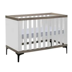 Interbaby Ledikant 60 x 120 - Commode 3 Laden - Hanglegkast 2-Deurs Strips Wit> Complete Babykamers|Ladekasten