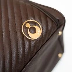 Isoki Double Zip Satchel Quilted Chocolate><noscript><img width=