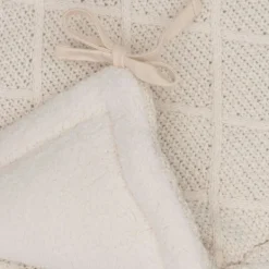 Jollein Check Knit Boxbumper - 180 x 30 cm - Oatmeal><noscript><img width=