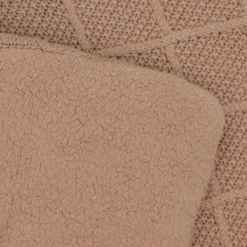 Jollein Check Knit Boxkleed - 75 x 95 cm - Biscuit> Accessoires Boxen|Boxkleden