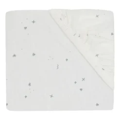 Jollein Hoeslaken Jersey Twinkling Sea Green 70/75 x 140/150 cm> Hoeslakens