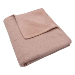 Jollein Ledikantdeken Cosy Knit Ivory / Velvet 100 x 150 cm><noscript><img width=