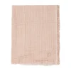 Jollein Ledikantdeken Fringe Moonstone / Ivory GOTS 120 x 120 cm> Ledikantdekens
