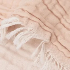 Jollein Ledikantdeken Fringe Moonstone / Ivory GOTS 120 x 120 cm><noscript><img width=