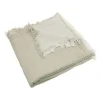 Jollein Ledikantdeken Fringe Olive Green / Ivory GOTS 120 x 120 cm> Ledikantdekens