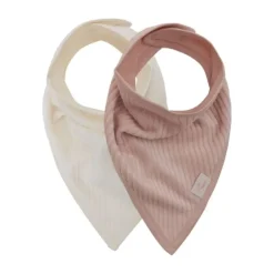 Jollein Slab Bandana - 2 Pack - Velvet Rib - Sea Green / Ivory><noscript><img width=