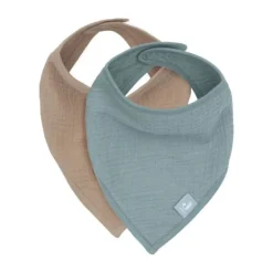 Jollein Slab Bandana Hydrofiel - Sea Green / Biscuit - 2 Stuks> Slabben