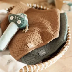 Jollein Slab Bandana Hydrofiel - Sea Green / Biscuit - 2 Stuks><noscript><img width=