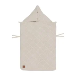 Jollein Voetenzak 3/5 Punts - Groep 0+ - Check Knit - Oatmeal> Accessoires Autostoel