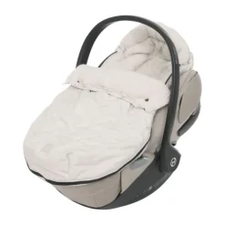 Jollein Voetenzak Groep 0+ 3/5 punts gordel - Embossed - Milky Coffee><noscript><img width=