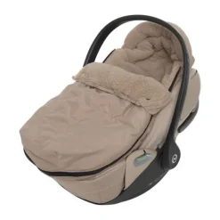 Jollein Voetenzak Groep 0+ 3/5 punts gordel - Embossed - Milky Coffee><noscript><img width=