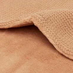 Jollein Wiegdeken Basic Knit Nougat/Fleece 75 x 100 cm><noscript><img width=