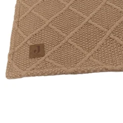 Jollein Wiegdeken Check Knit Biscuit / Teddy Fleece 75 x 100 cm><noscript><img width=
