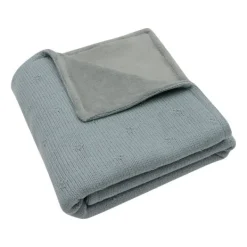 Jollein Wiegdeken Cosy Knit Sea Green / Velvet 75 x 100 cm> Wiegdekens