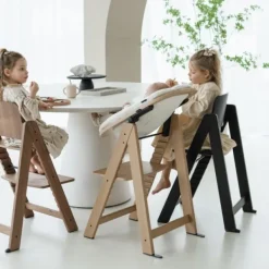 Kidsmill Up! Kinderstoel Incl. Kunststof Babyset Oatmeal - Beuken Zwart><noscript><img width=