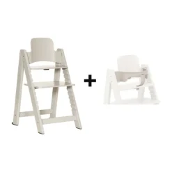 Kidsmill Up! Kinderstoel Incl. Kunststof Babyset Oatmeal - Beuken Zwart><noscript><img width=