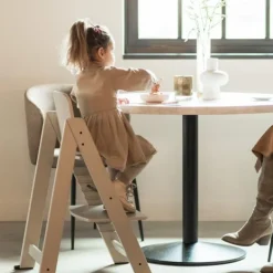 Kidsmill Up! Kinderstoel Incl. Kunststof Babyset Oatmeal - Beuken Zwart><noscript><img width=