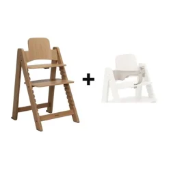 Kidsmill Up! Kinderstoel Incl. Kunststof Babyset Oatmeal - Beuken Zwart><noscript><img width=