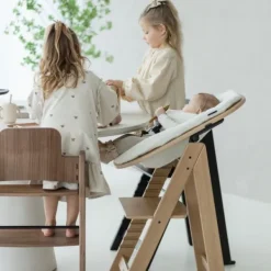 Kidsmill Up! Kinderstoel Incl. Kunststof Babyset Oatmeal - Beuken Zwart><noscript><img width=