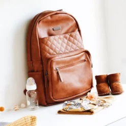 Kidzroom Diaperbackpack Popular Pip Cognac> Rugzakken|Lederlook Tassen