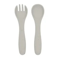 Kikkaboo Vork En Lepel - Platina Siliconen - Zand><noscript><img width=