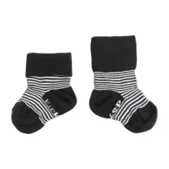 KipKep Blijf-Sokjes Black Stripes 0-6mnd 2-Pack 0-6 maanden> Sokjes