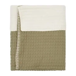 Koeka Ledikantdeken Cotton Fleece Wafel Amsterdam Sand><noscript><img width=