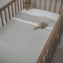 Koeka Wiegdeken Cotton Fleece Wafel Amsterdam Sand><noscript><img width=