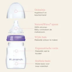 Lansinoh Fles Met Natural Wave Speen 160 ml><noscript><img width=