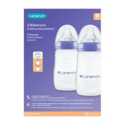 Lansinoh Fles Met Natural Wave Speen 240 ml (2 stuks)> Flessen