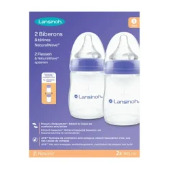 Lansinoh Fles Met Natural Wave Speen 160 ml (2 stuks)> Flessen