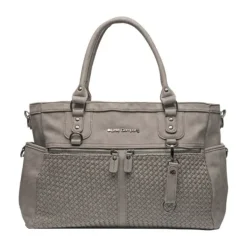 Little Company Diaperbag Monaco Braided Taupe> Lederlook Tassen|Accessoires Kinderwagens