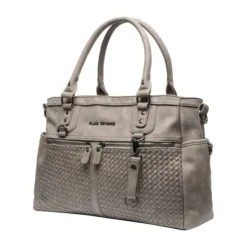 Little Company Diaperbag Monaco Braided Taupe> Lederlook Tassen|Accessoires Kinderwagens