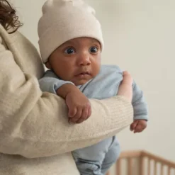 Lodger Melange Mutsje - 0-6mnd - Tan><noscript><img width=