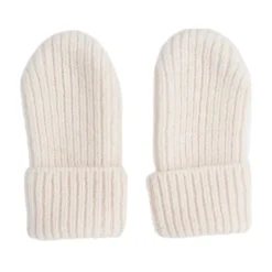 Lodger Mittens Merino Wool Birch 0-12M> Wanten