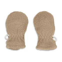 Lodger Mittens Teddy Fleece Beige 0-12M> Wanten