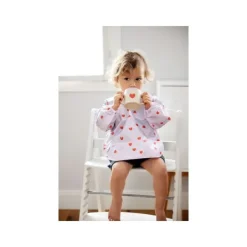 Lässig Slab Lange Mouw Happy Rascals Heart Lavender 2-Pack> Slabben