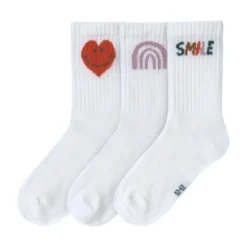 Lässig Tennis Socks GOTS Little Gang Smile 23-26 3pcs> Sokjes