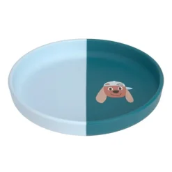 Lässig Tiny Team Dog Bord - Siliconen - Blauw> Bordjes